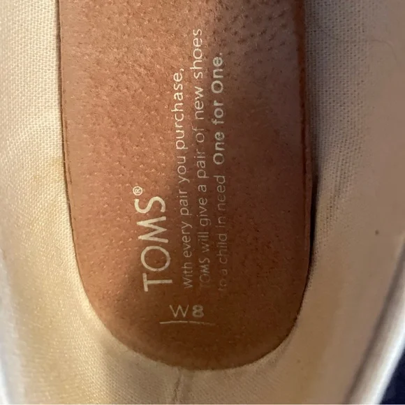 Tom's Calypso Canvas Wedge Espadrille size 8 - Picture 5 of 6